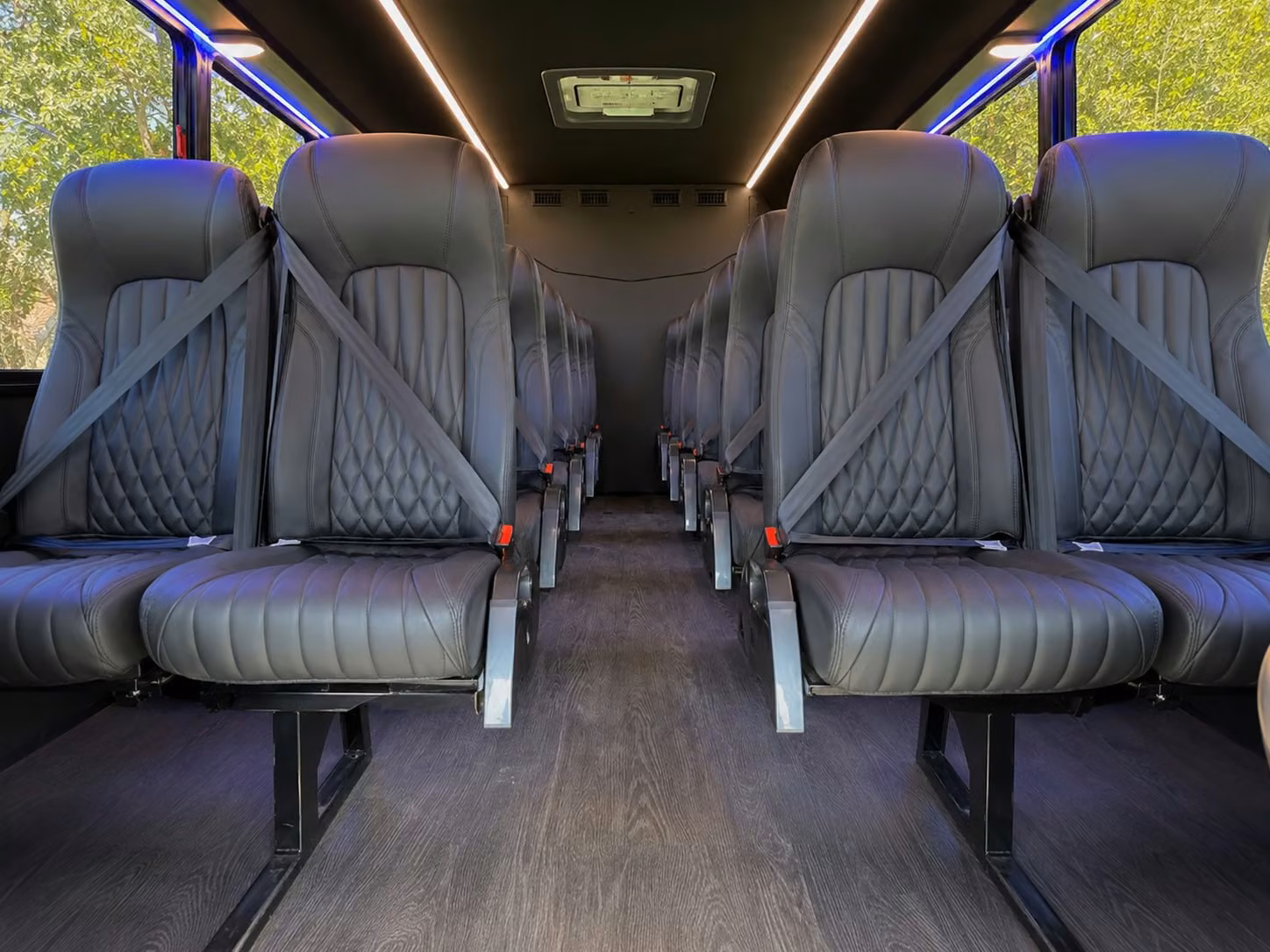15 passenger minibus interior