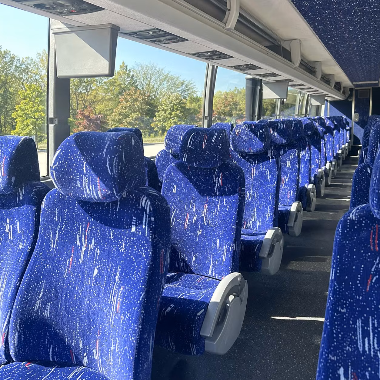 56 passenger charter bus interior