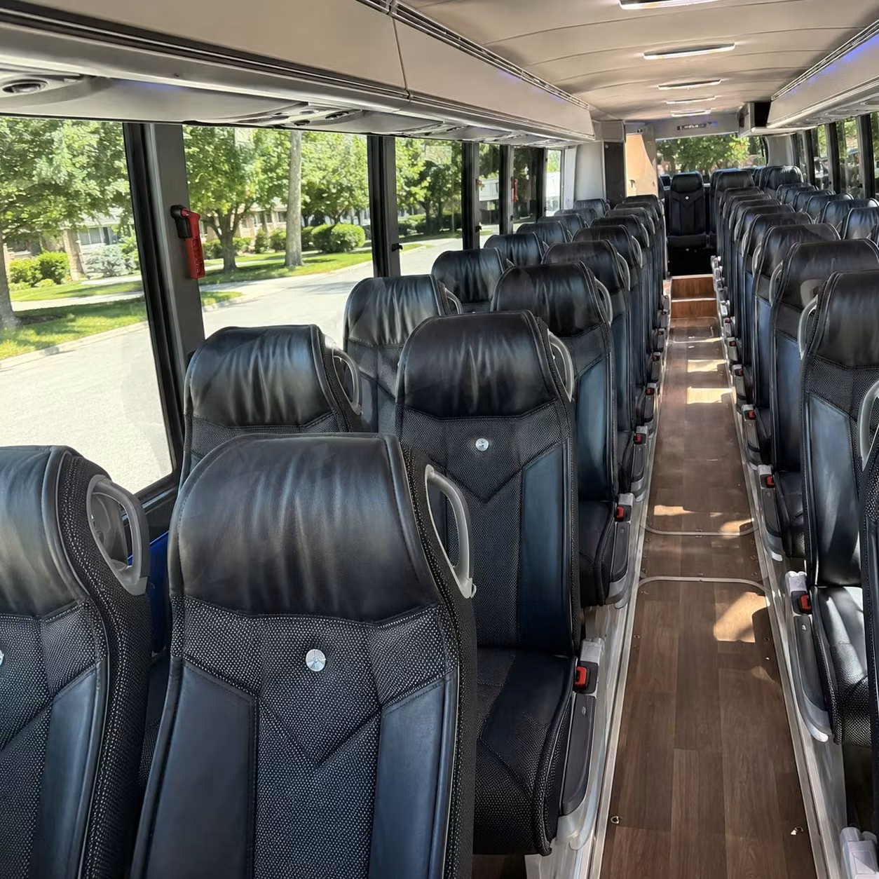 little rock charter bus interior