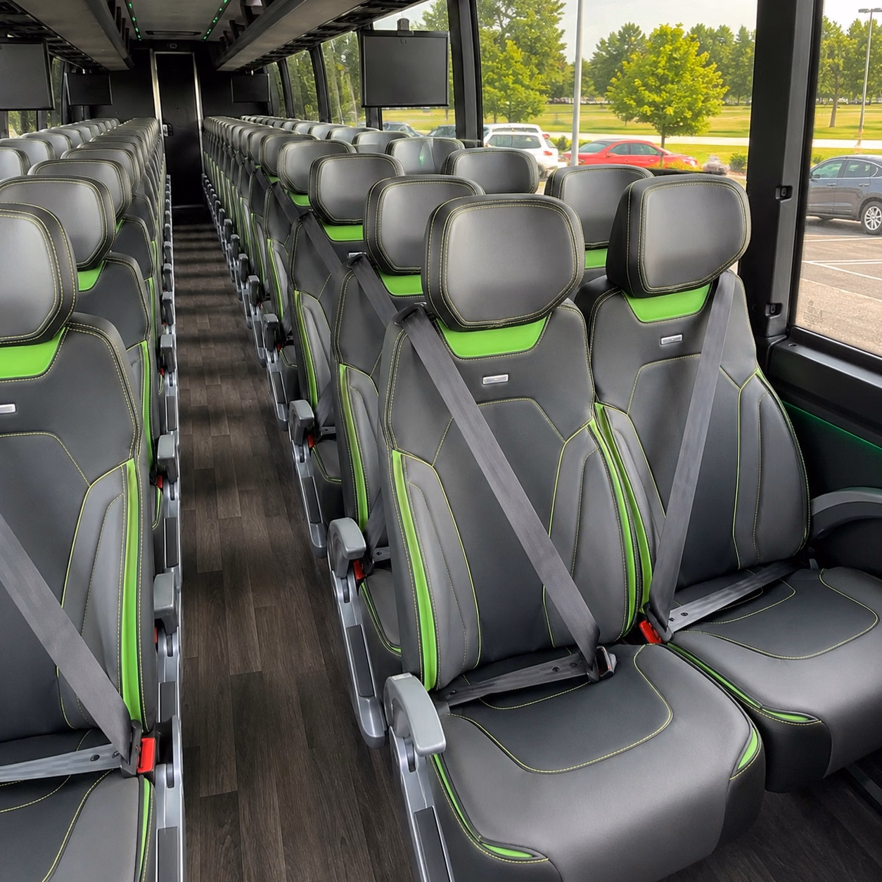 little rock charter bus rental interior